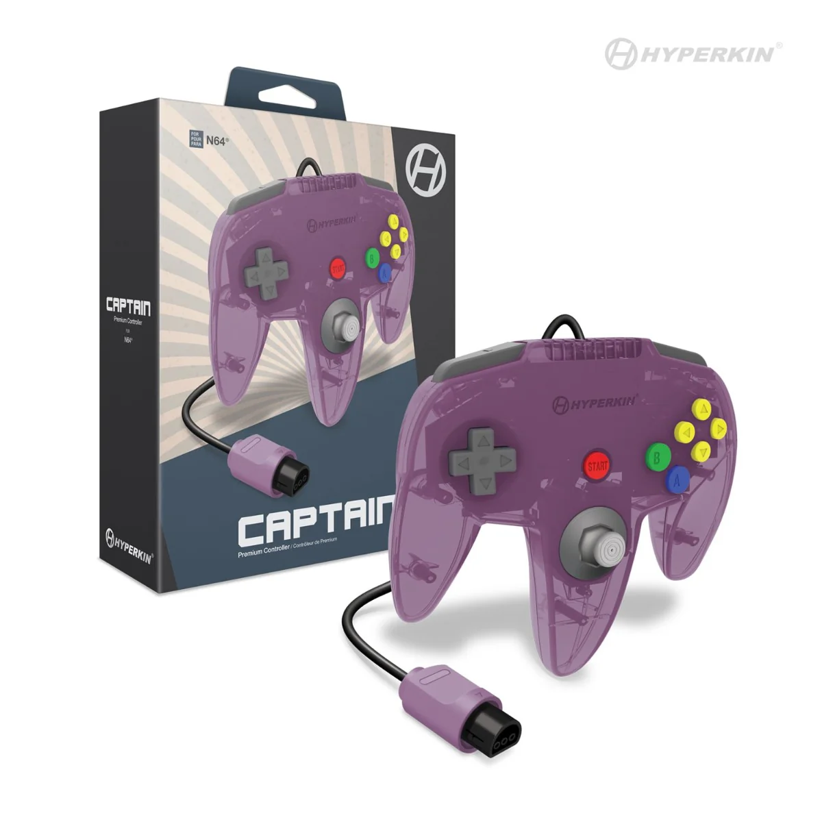 Hyperkin - Nintendo 64 Captain Controller (Amethyst Purple) - Image 2