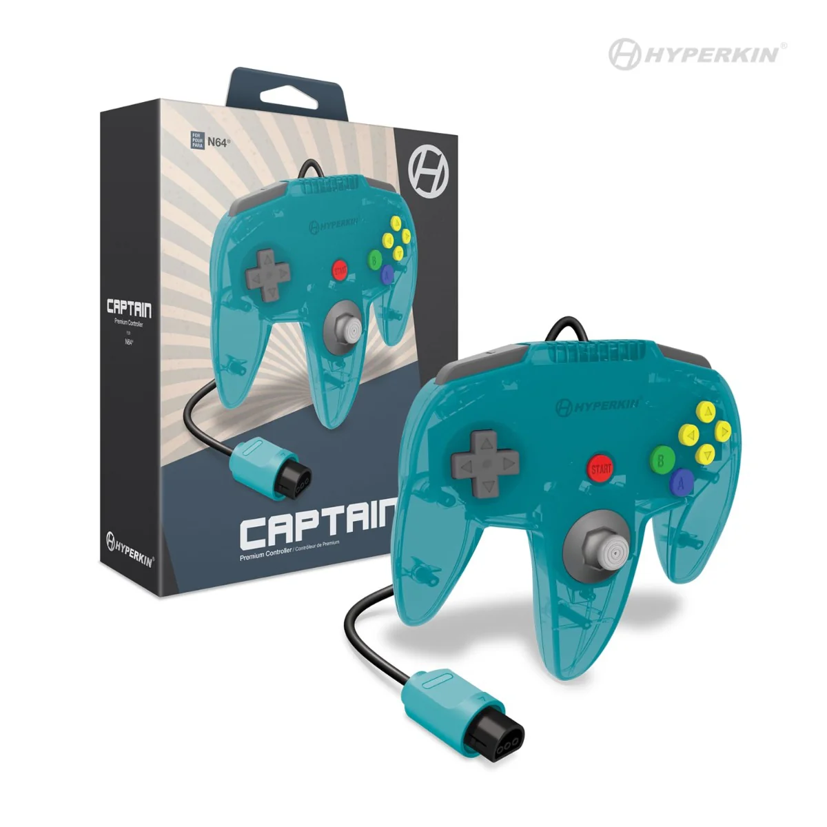 Hyperkin - Nintendo 64 Captain Controller (Turquoise) - Image 2