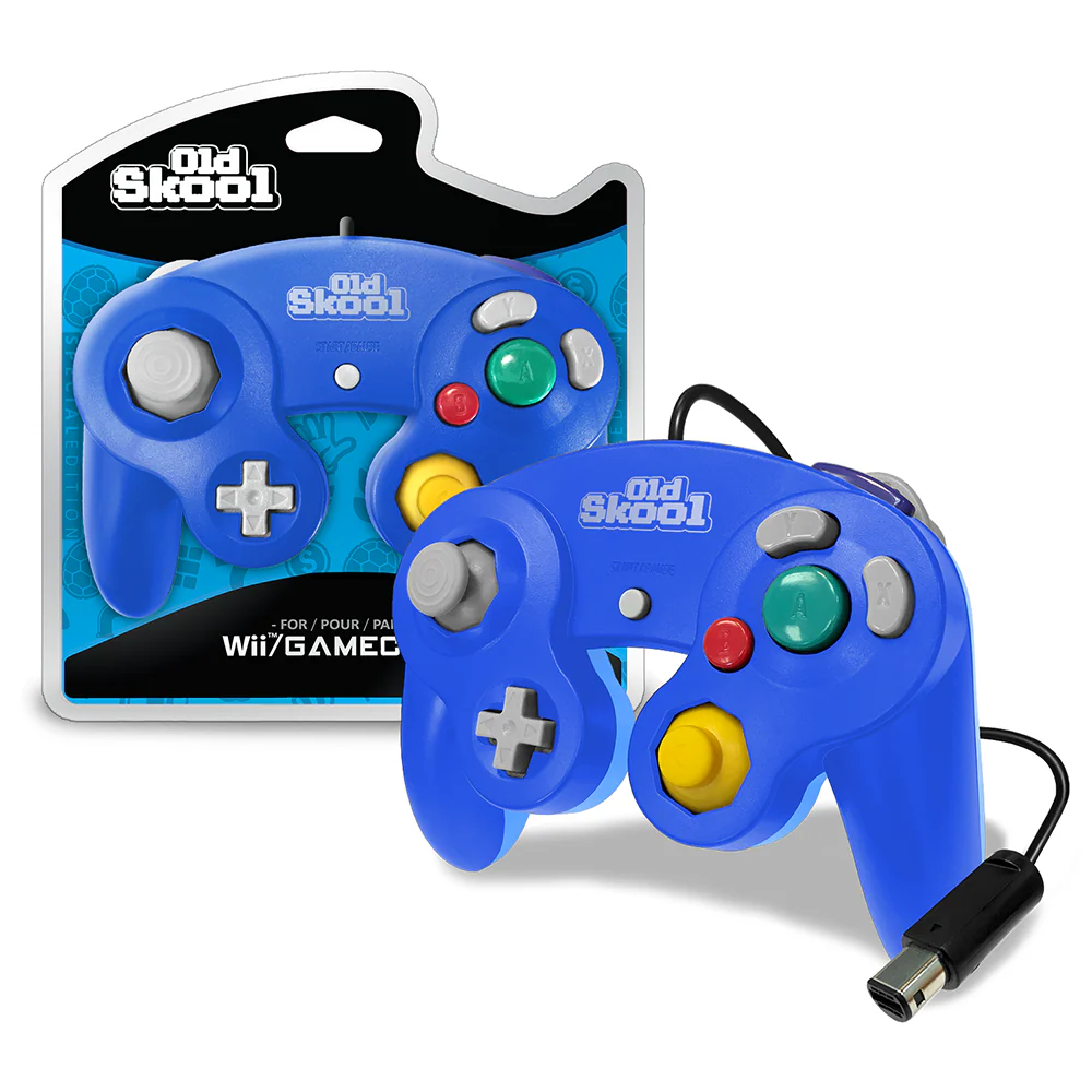 Old Skool - Nintendo GameCube Wired Controller (Blue) - Image 2