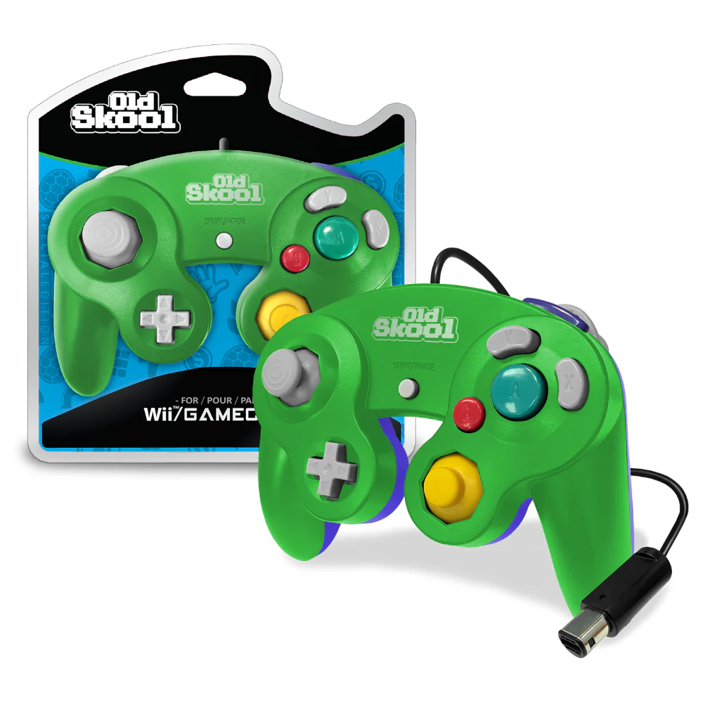 Old Skool - Nintendo GameCube Wired Controller (Green/Blue) - Image 2