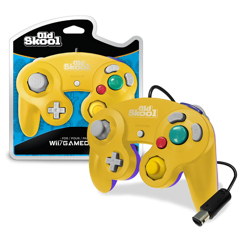 Old Skool - Nintendo GameCube Wired Controller (Yellow/Purple) - Image 2