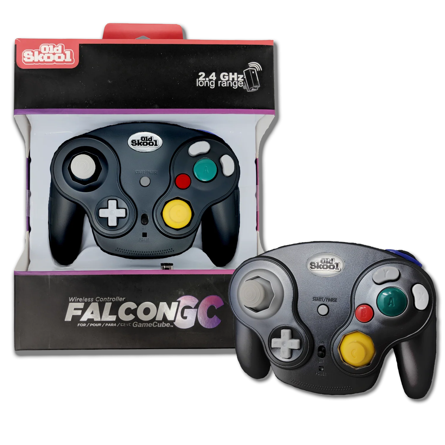 Old Skool - Nintendo GameCube Wireless Controller (Black) - Image 2