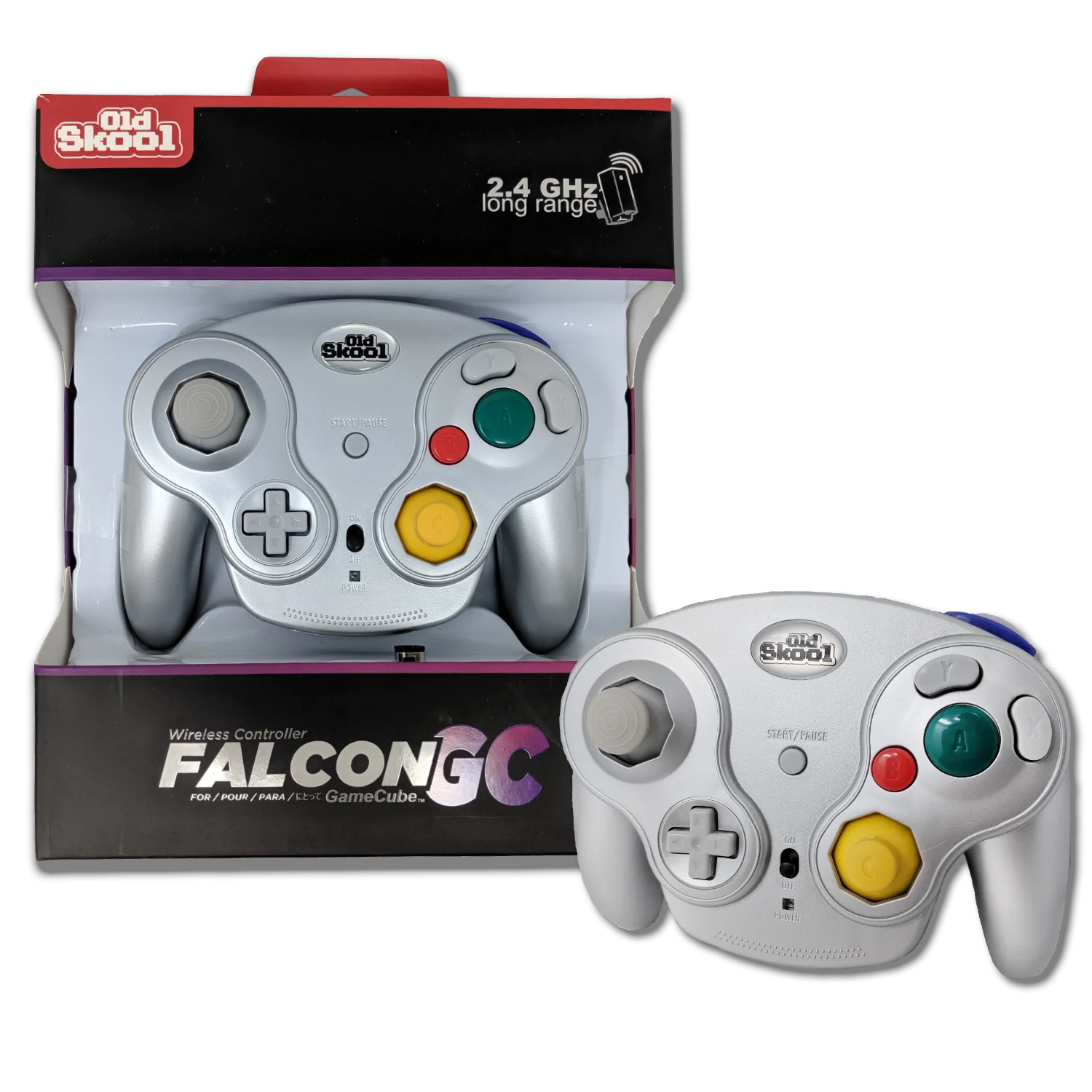 Old Skool - Nintendo GameCube Wireless Controller (Platinum) - Image 2