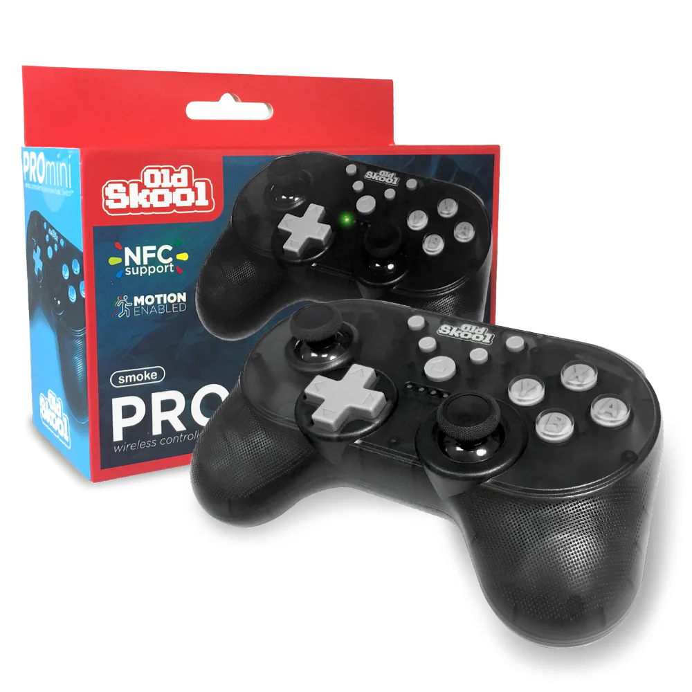 Old Skool - Nintendo Switch Pro Mini Controller (Smoke) - Image 2