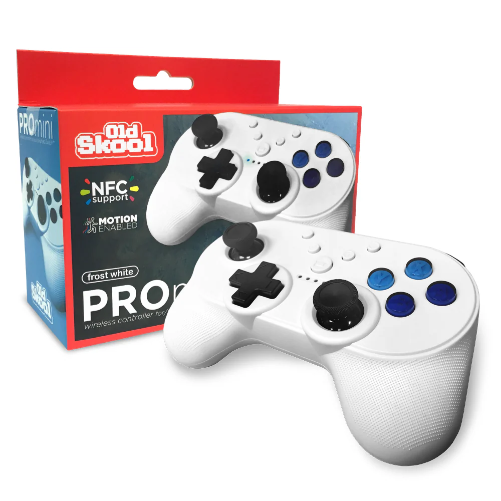 Old Skool - Nintendo Switch Pro Mini Controller (White) - Image 2
