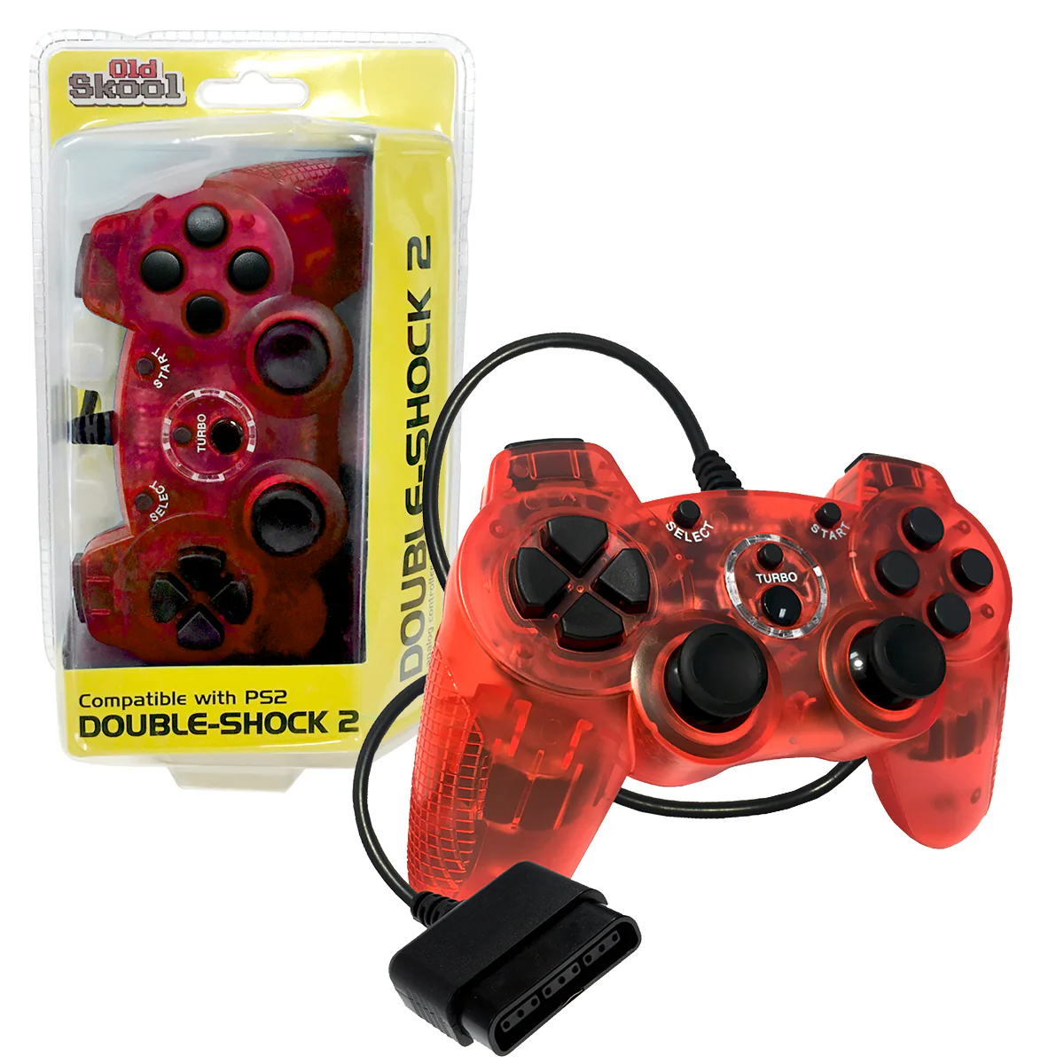 Old Skool - Playstation 2 Controller (Red) - Image 2