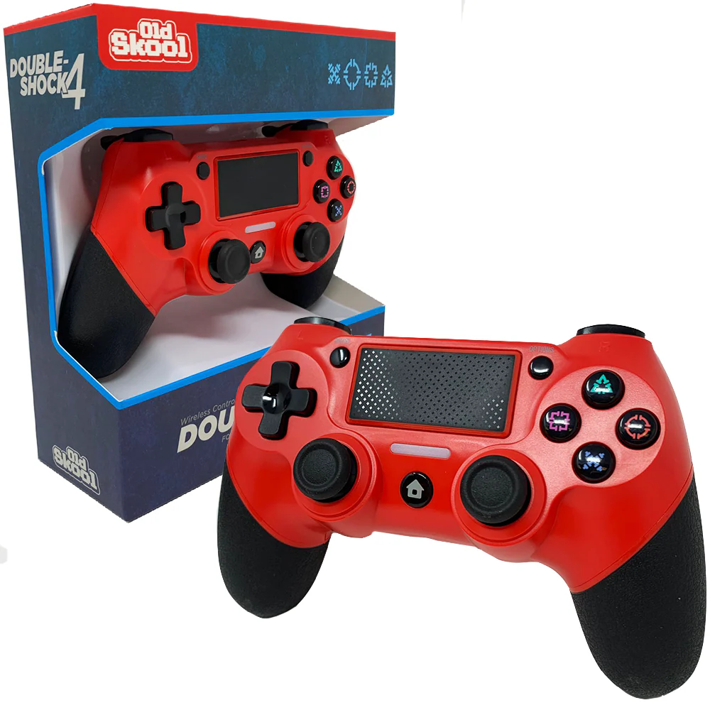 Old Skool - Playstation 4 Wireless Controller (Red) - Image 2
