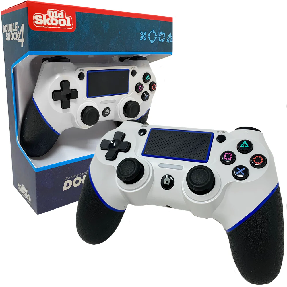Old Skool - Playstation 4 Wireless Controller (White) - Image 2