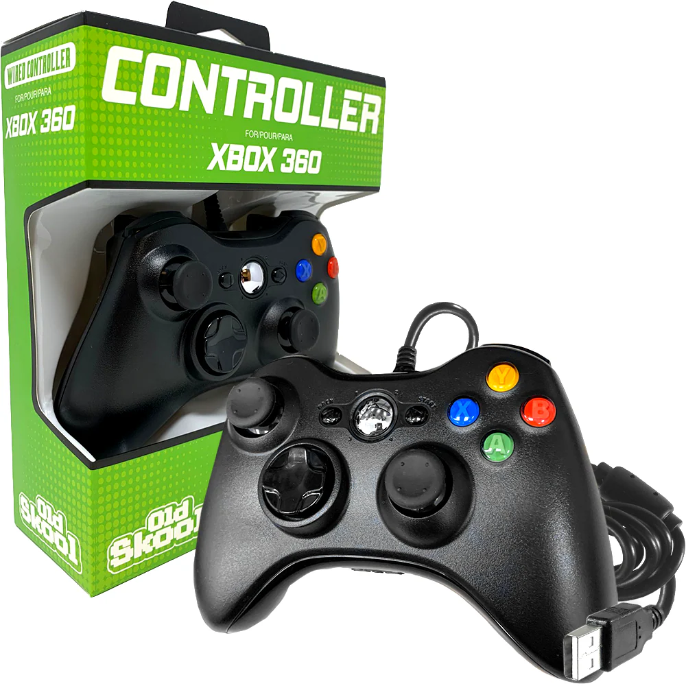 Old Skool - Xbox 360 Wired Controller (Black) - Image 2