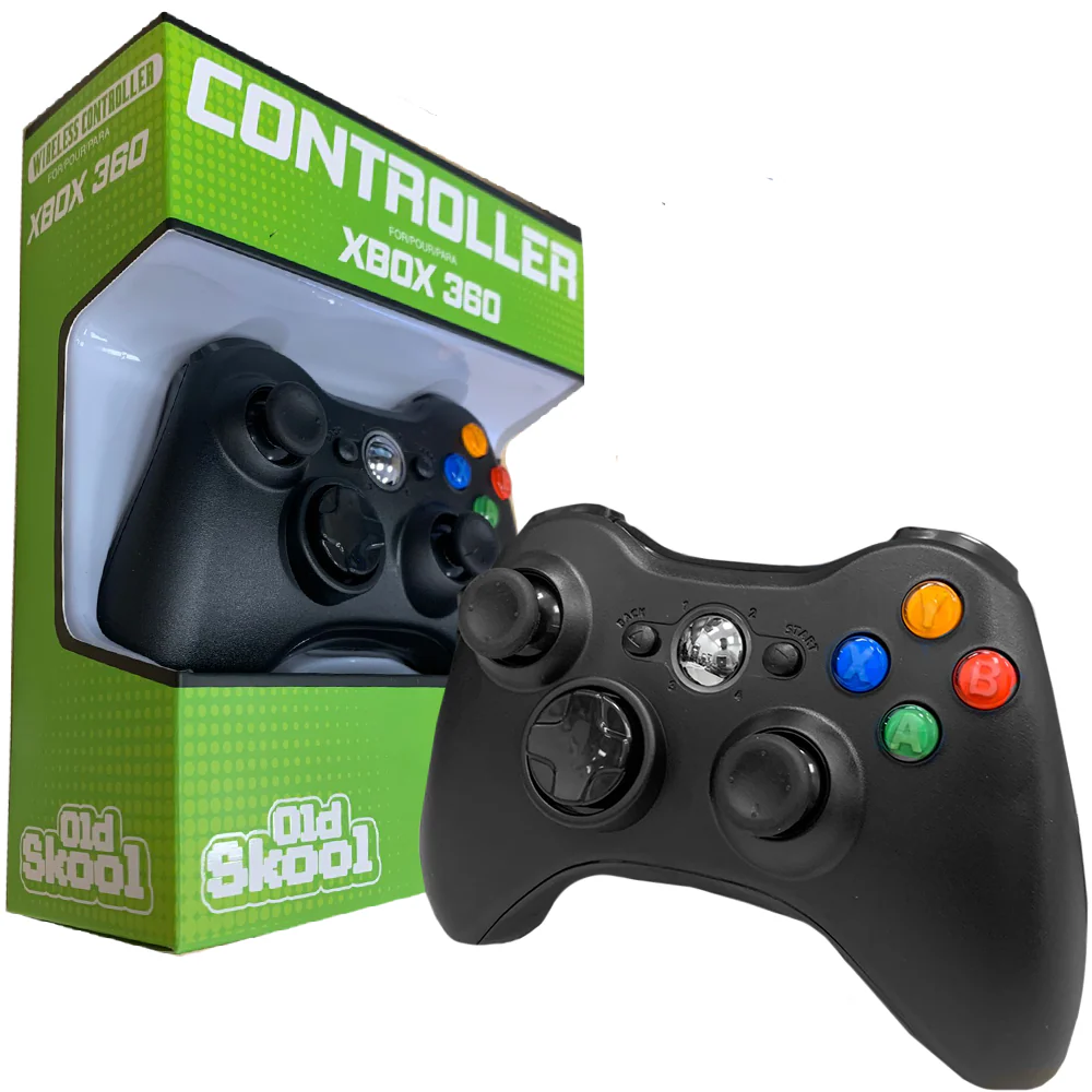 Old Skool - Xbox 360 Wireless Controller (Black) - Image 2