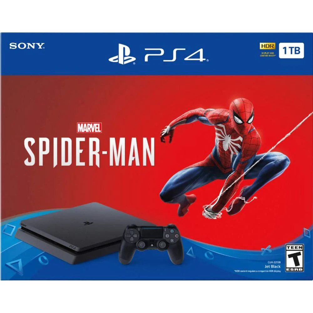 Playstation 4 1TB Slim Console Spiderman Bundle - (Complete, Playstation 4) - Image 2