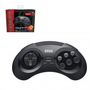 Retro-Bit - Sega Genesis Wireless 8 Button Controller (Black) - Image 2