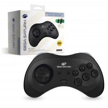 Retro-Bit - Sega Saturn Wireless Controller (Black) - Image 2