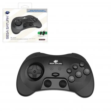 Retro-Bit - Sega Saturn Wireless Pro Controller (Black) - Image 2
