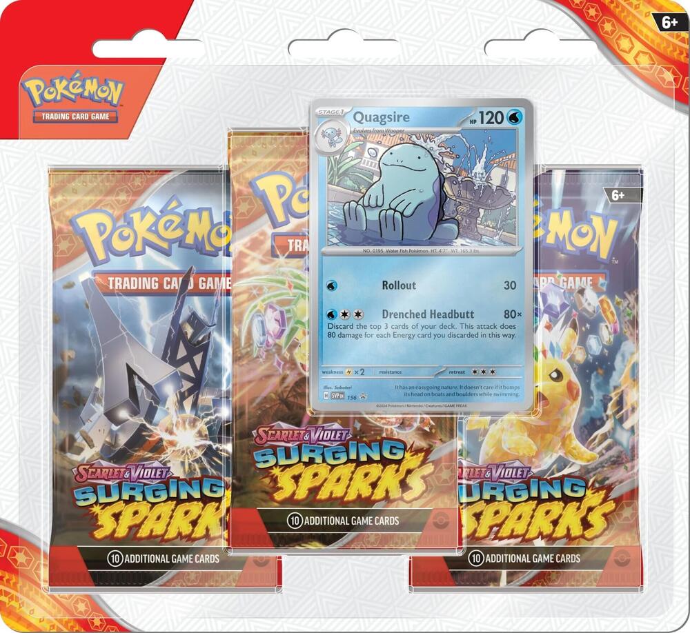 Scarlet & Violet Surging Sparks - Three Booster Blister: Quagsire - Image 2