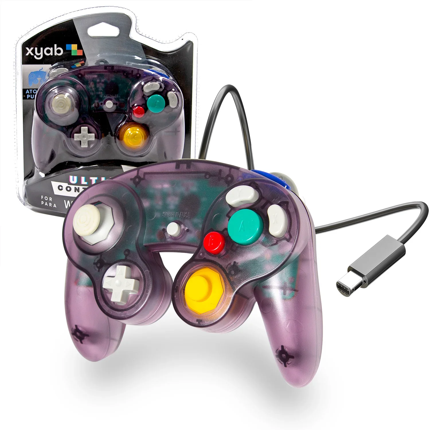 xyab - Nintendo GameCube Wired Controller - Atomic Purple - Image 2