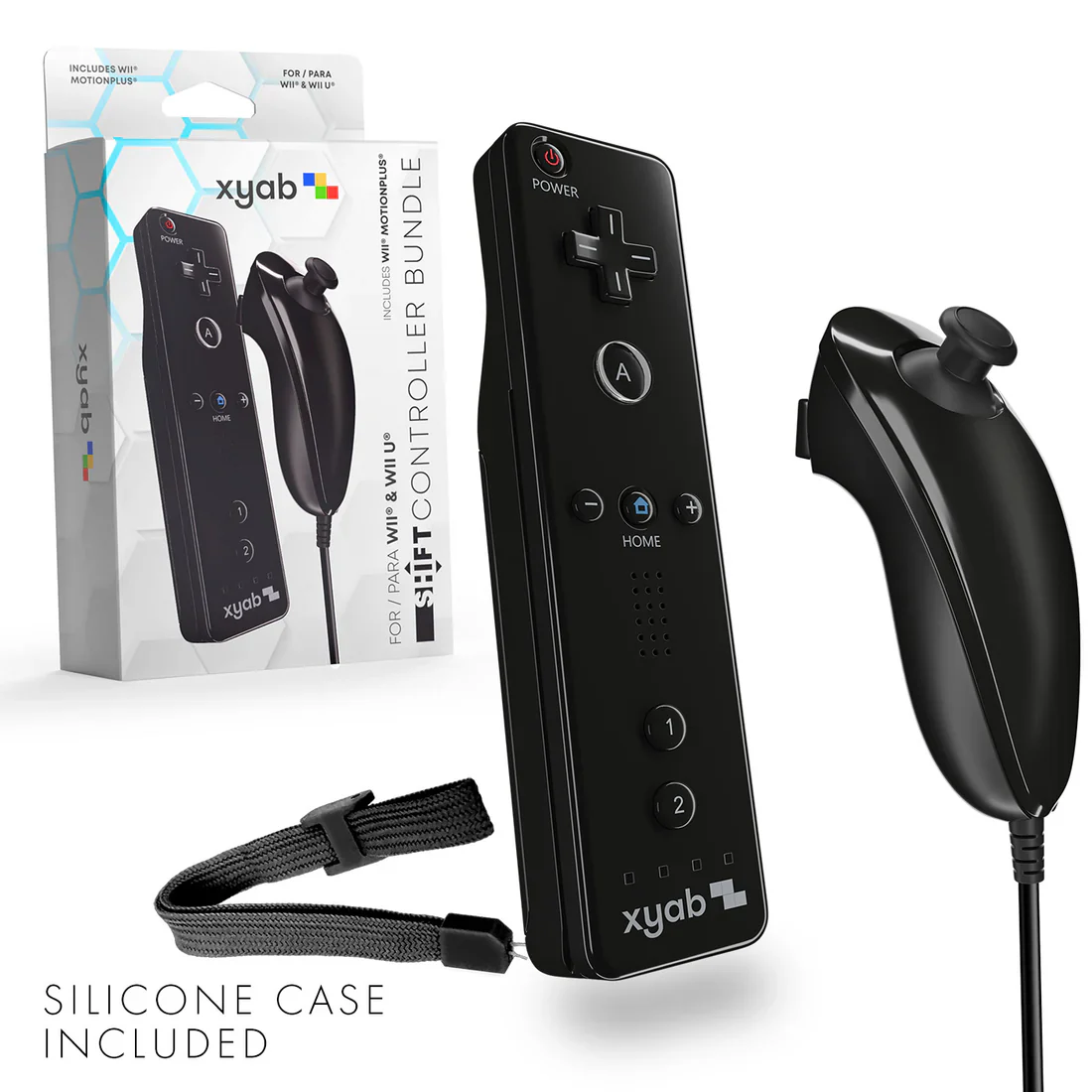 xyab - Nintendo Wii Controller Bundle - Black - Image 2